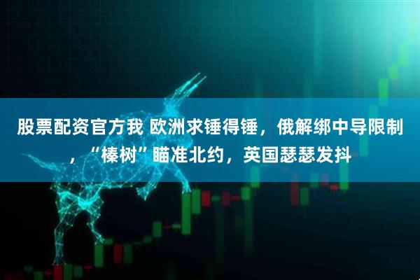 股票配资官方我 欧洲求锤得锤，俄解绑中导限制，“榛树”瞄准北约，英国瑟瑟发抖